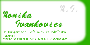 monika ivankovics business card